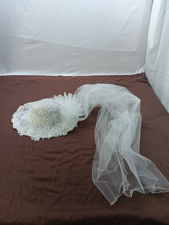 Bridal Hat white 3\